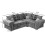 Verona Scatter Grey Fabric Right Corner Sofa 2