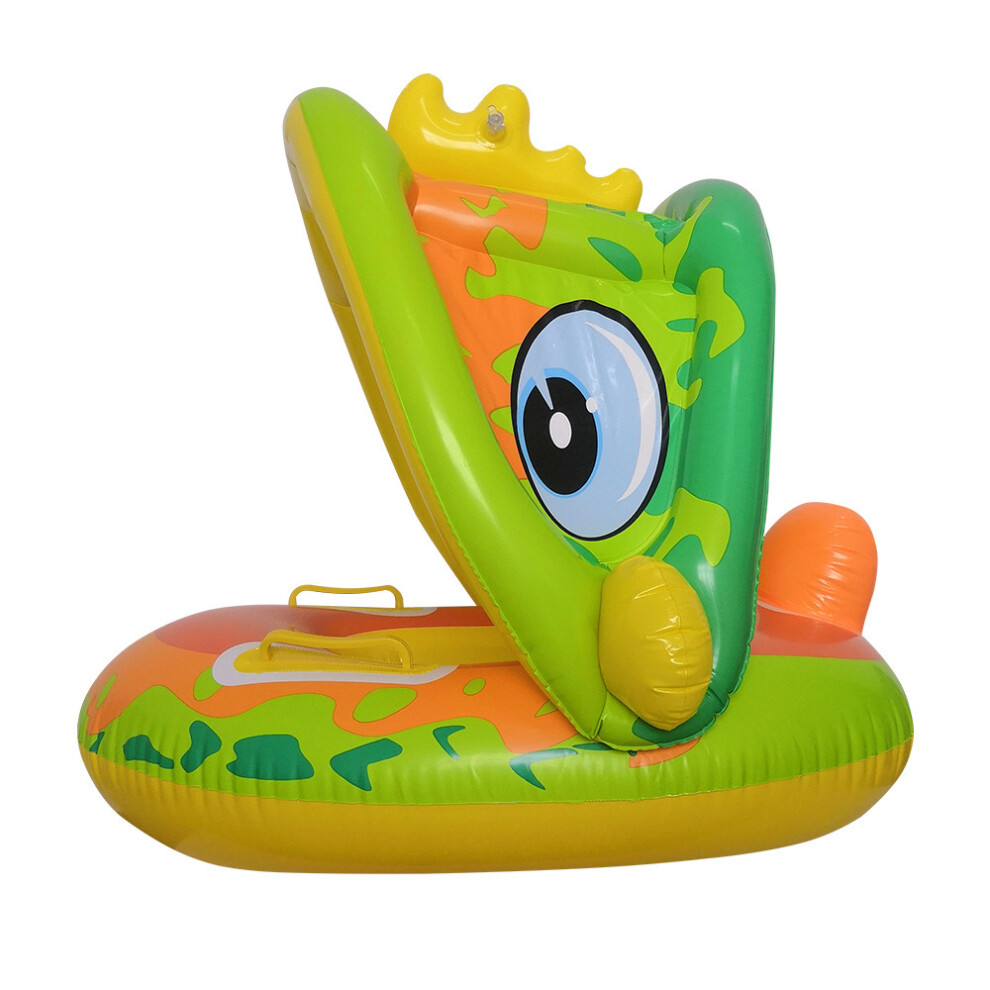 (Dinosaur) Baby Swimming Ring Sun Canopy Inflatable Toddler Float Swim Seat Aid Toy Tool