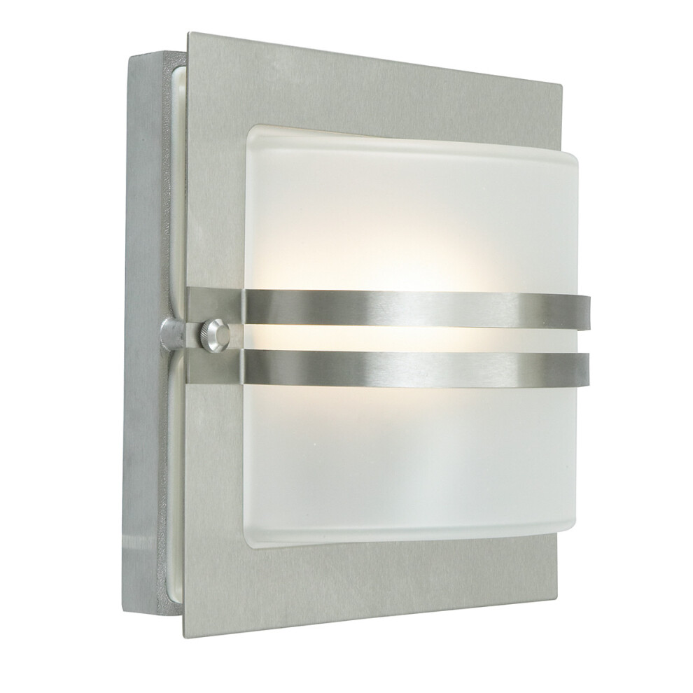 Elstead - 1 Light Outdoor Frosted Wall Light Stainless Steel IP65, E27-image-OPC-PF5JQZT-NEW