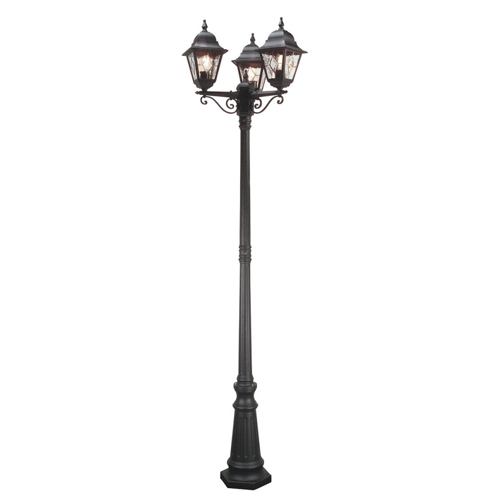 Elstead Norfolk - 3 Light Outdoor Lamp Post Black IP43, E27-image-OPC-PF5JRM7-NEW