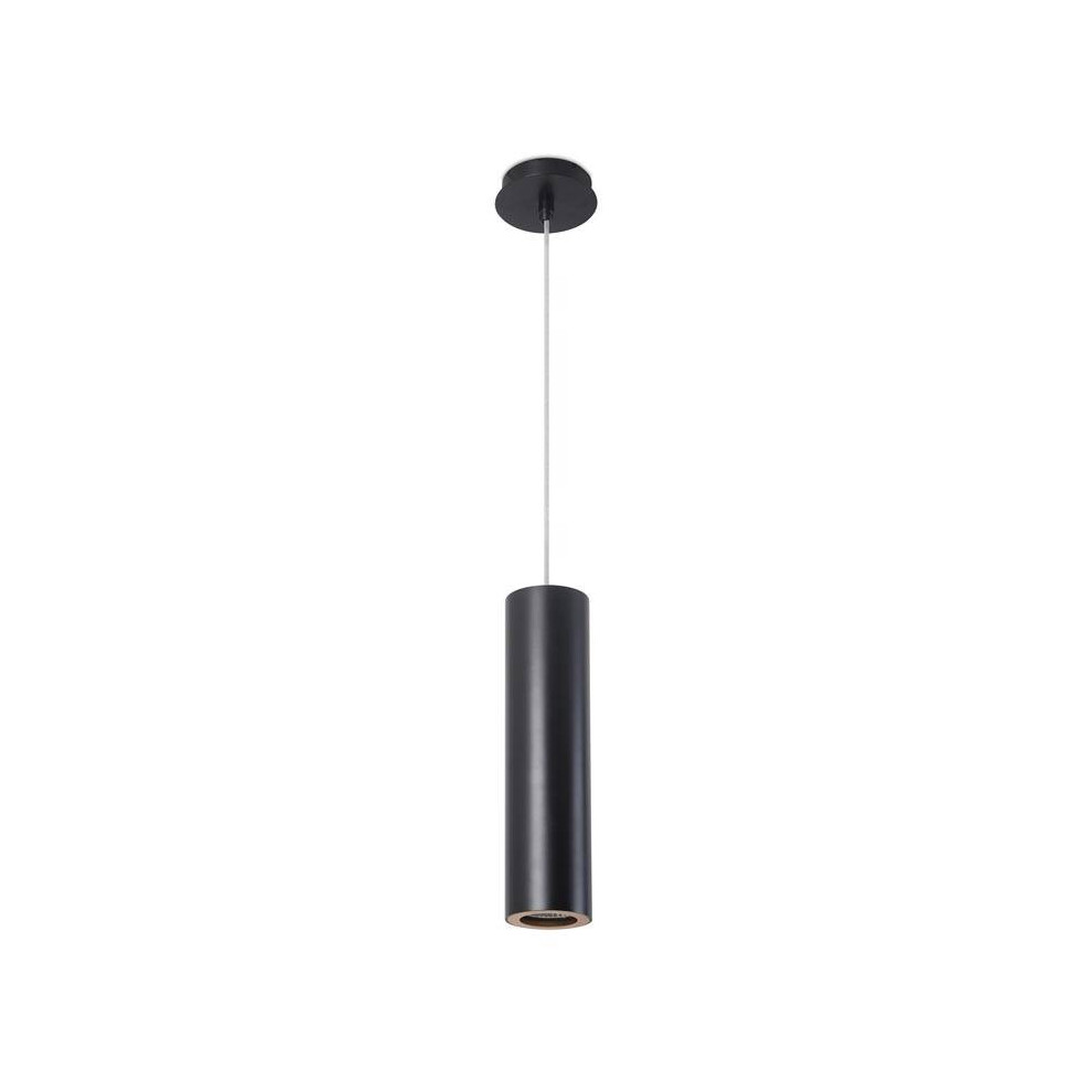 Leds-C4 Pipe - 1 Light Slim Ceiling Pendant Black, Gold 6.8cm, GU10