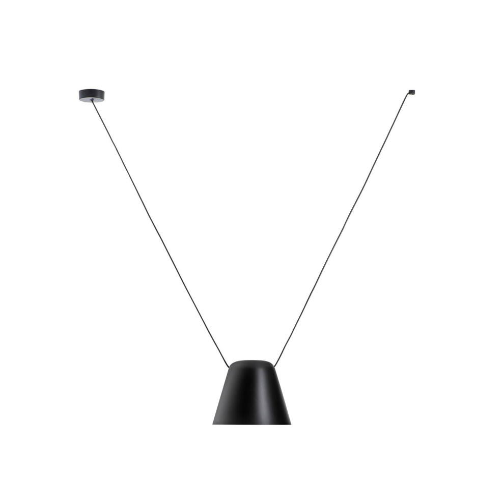 Leds-C4 Attic - Decorative Hanging Ceiling Pendant Matt Black 1x E27 / 75cm x 100cm