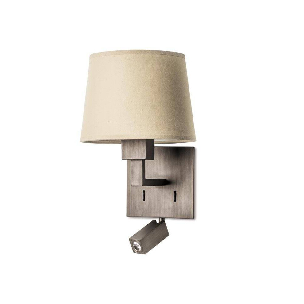 Leds-C4 Bali - LED 2 Light Indoor Wall Light Bronze with Reading Lamp, E27