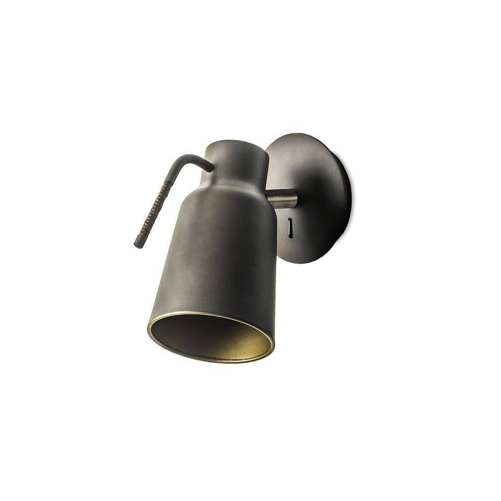 Leds-C4 Funk - 1 Light Indoor Wall Reading Light Brown, Gold, E27