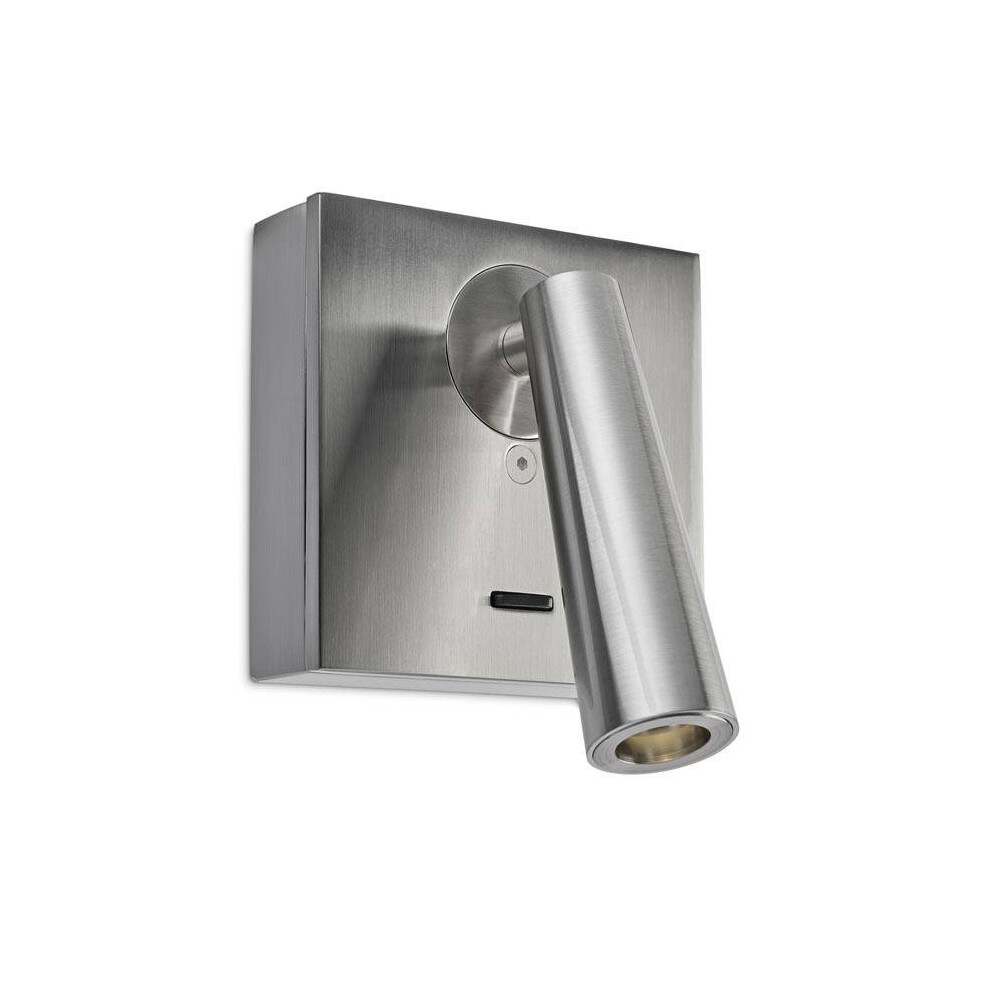 Leds-C4 Gamma - LED Wall Reading Light Satin Nickel 175lm 2700K