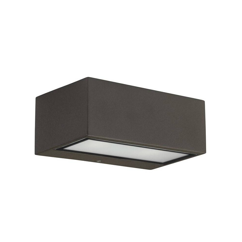 Leds-C4 Nemesis Aluminium - 1 Light Outdoor Wall Light Brown IP44