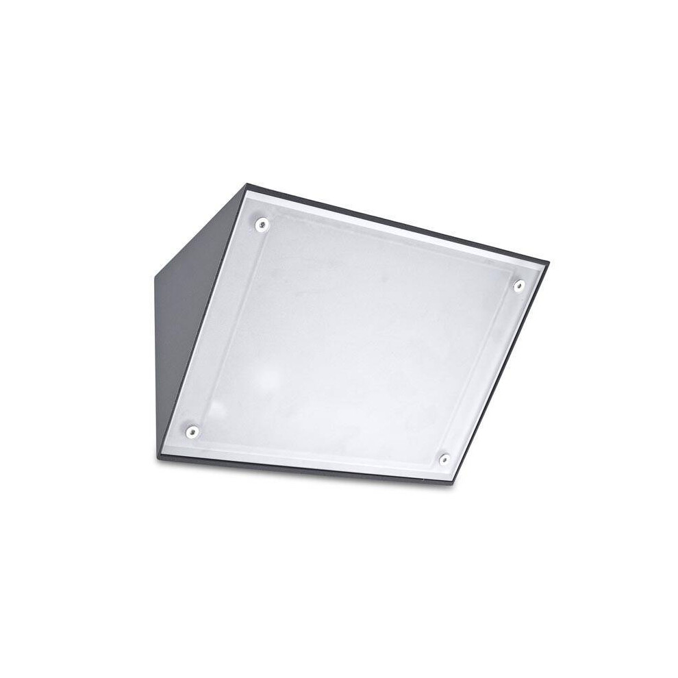 Leds-C4 Curie Glass - 1 Light Outdoor Wall Light Urban Grey IP65, E27