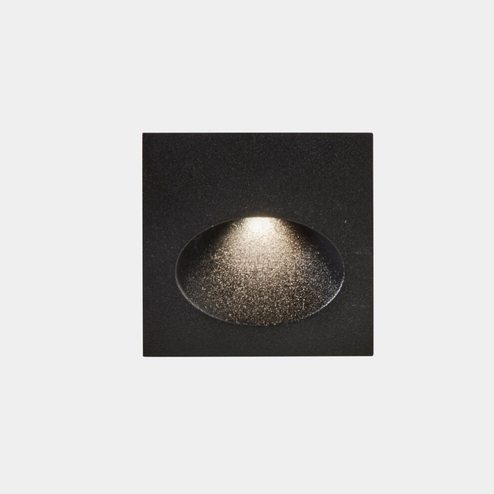 LEDS C4 Bat Square Oval Outdoor LED Recessed Wall Light Square Urban Grey IP65 2.2W 3000K
