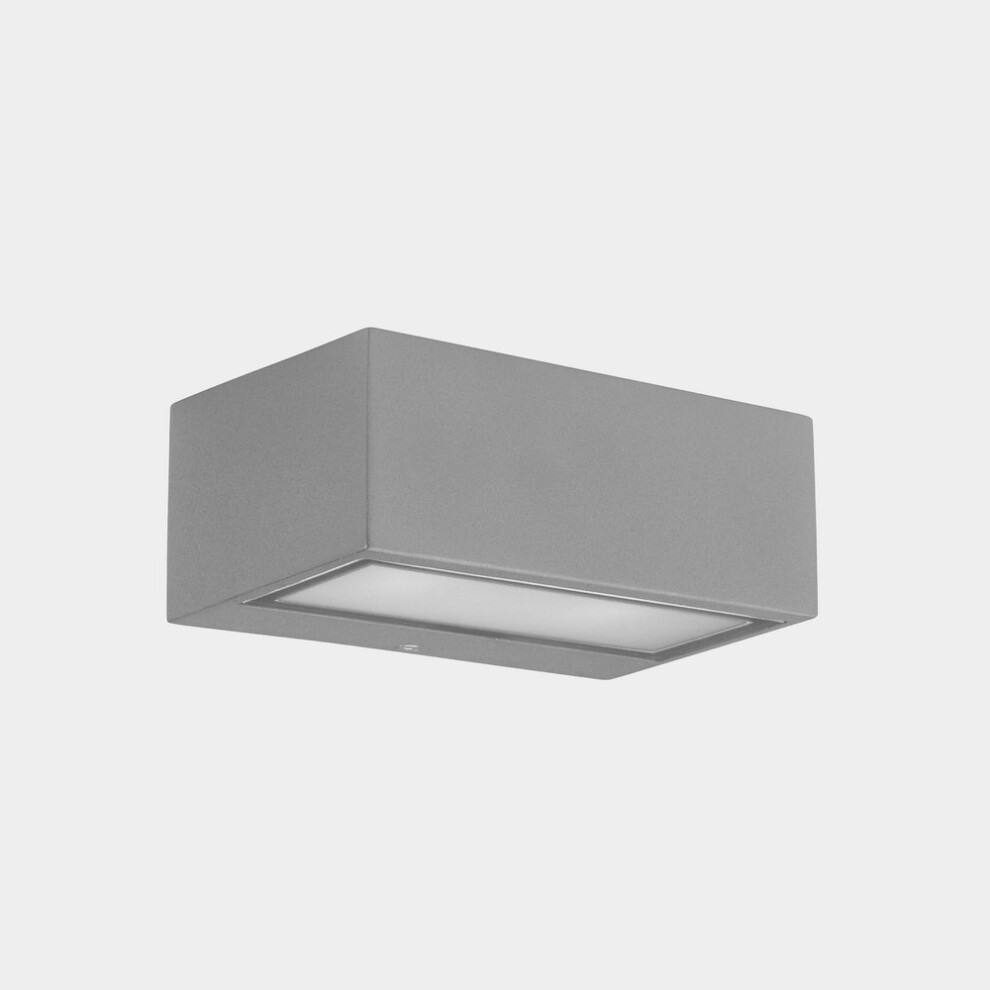 LEDS C4 Nemesis LED 70x170mm Outdoor LED Up Down Light Grey, Opal IP65 10.5W 2700K