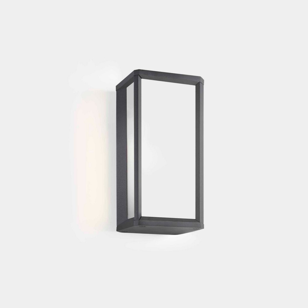 LEDS C4 Skat Mini Outdoor LED Mini Box Wall Lantern Urban Grey, White IP65 9W 2700K