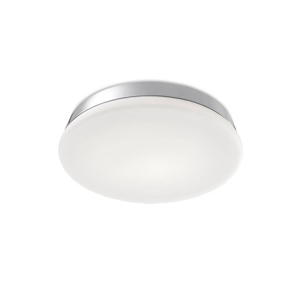Leds-C4 Circle - Bathroom LED Round Flush Ceiling Light Chrome 27.4cm 2495lm 3000K IP44