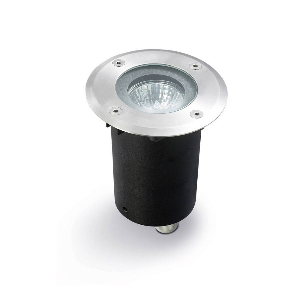 Leds-C4 Gea - 1 Light Round Recessed Floor Light Stainless Steel Aisi 316 IP67, GU10