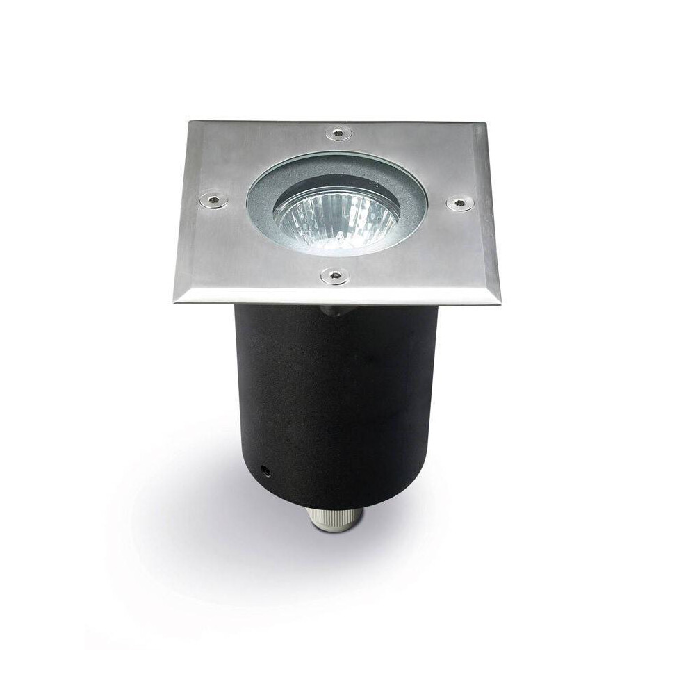 Leds-C4 Gea - 1 Light Outdoor Square Recessed Floor Light Stainless Steel Aisi 316 IP67, GU10