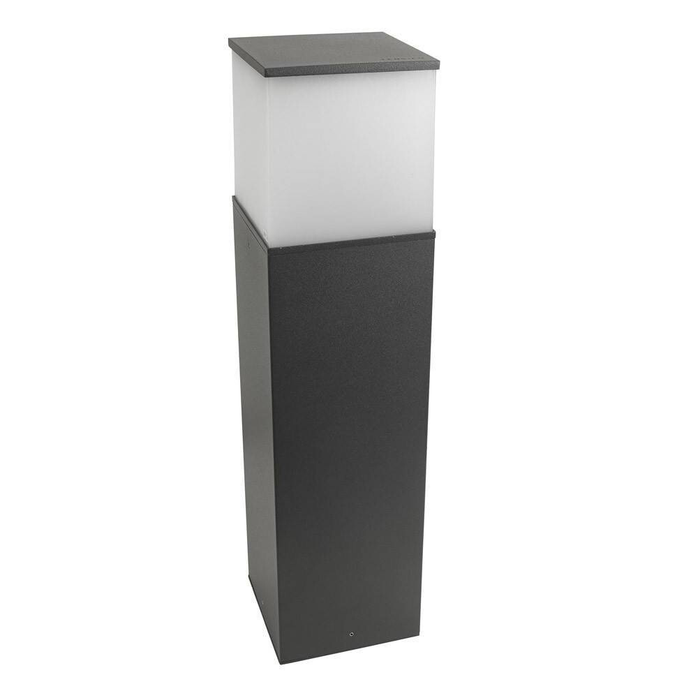 Leds-C4 Cubik E27 - 1 Light Large Outdoor Bollard Light Urban Grey IP54, E27