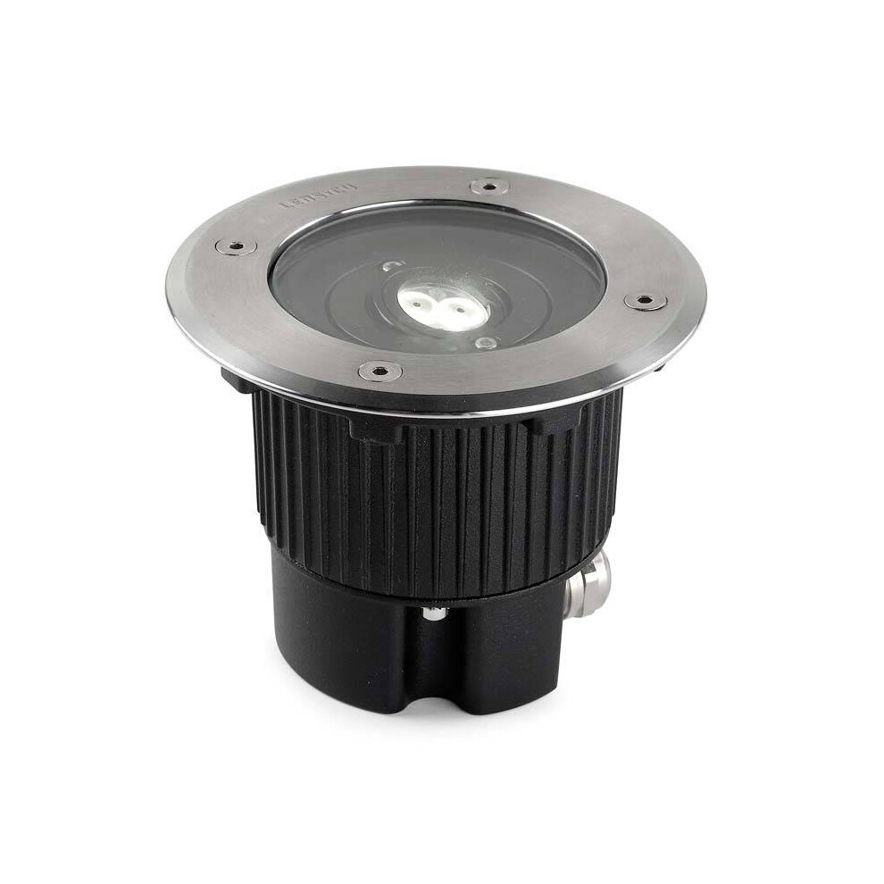 Leds-C4 Gea - Outdoor LED Recessed Ground Uplight Stainless Steel Polished 12.5cm 522lm 3000K IP67