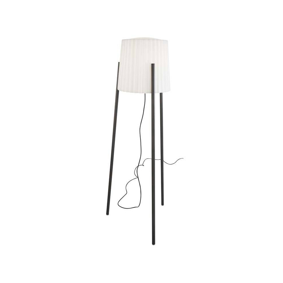 Leds-C4 Barcino - 1 Light Adjustable Outdoor Floor Lamp Urban Grey with White Shade IP65, E27