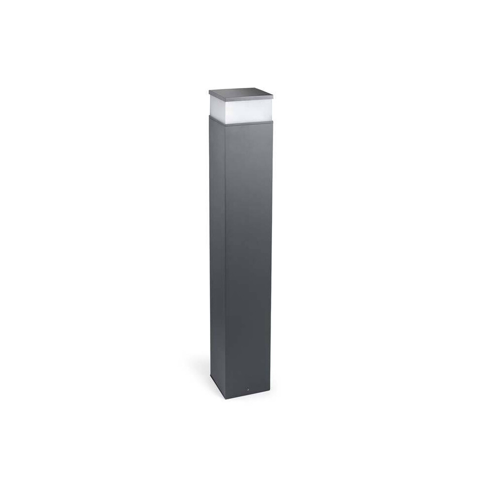 Leds-C4 Cubik - LED Outdoor Tall Bollard Light Urban Grey IP65