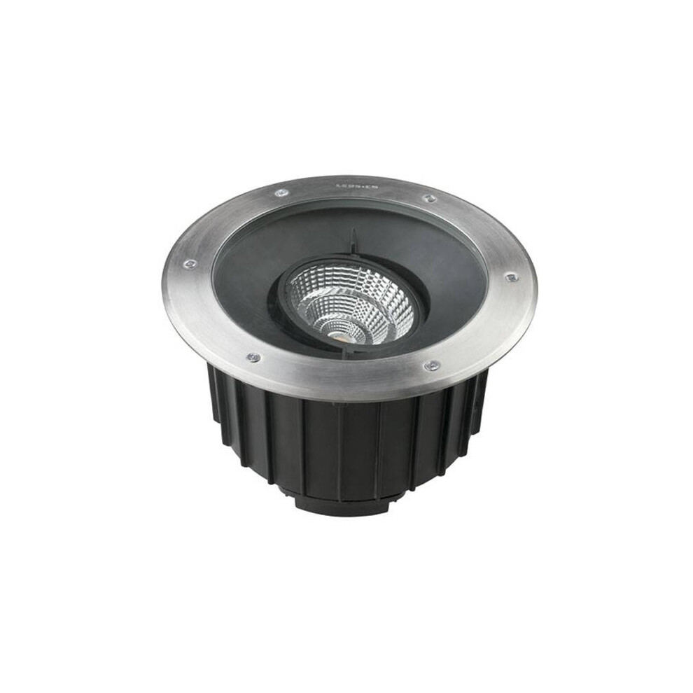 Leds-C4 Gea - Outdoor LED Uplight recessed Stainless Steel Polished 1-10V Dimming 30cm 3820lm 2700K IP67