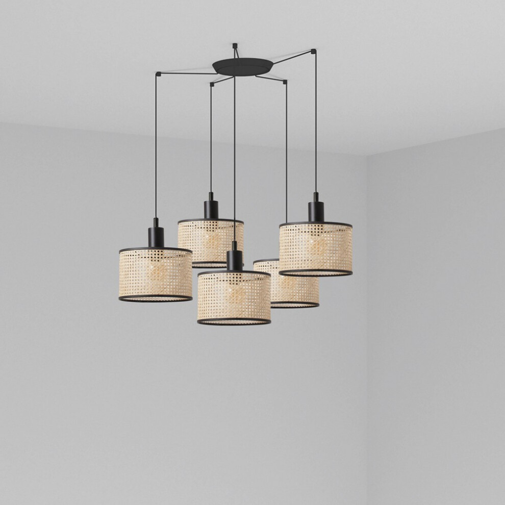 Faro Lighting Light/Black Faro Mambo - Cluster Pendant Ceiling E27