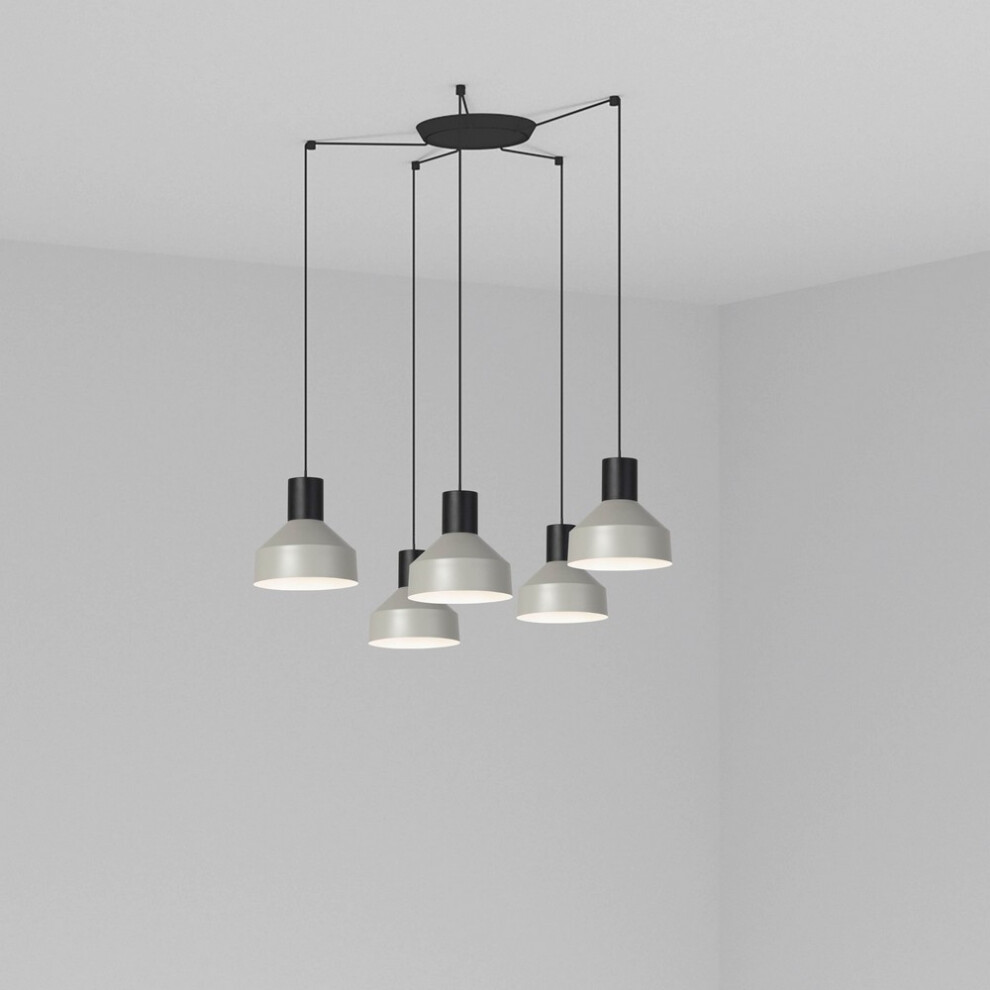 Faro Lighting Light/Grey Faro Kombo - Cluster Pendant Ceiling E27