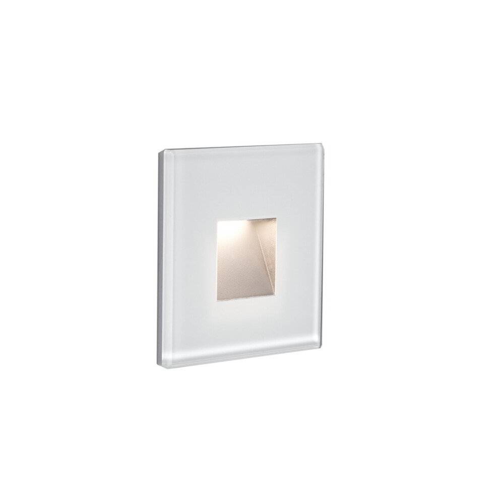 Faro Lighting White Faro Dart Outdoor Recessed Wall Lamp Matt 3000K Ip65