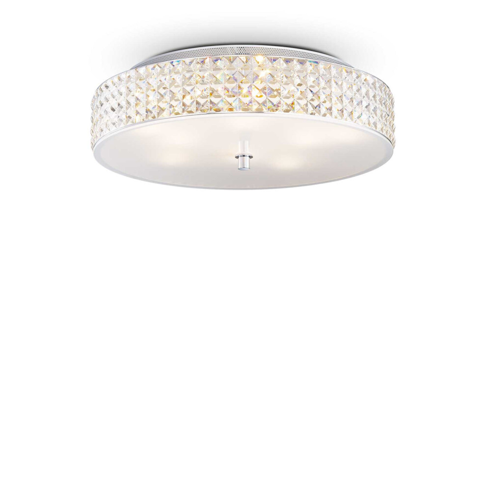 Lux General Lighting Light Ideal Lux Roma - 9 Flush Ceiling Chrome, G9 Large