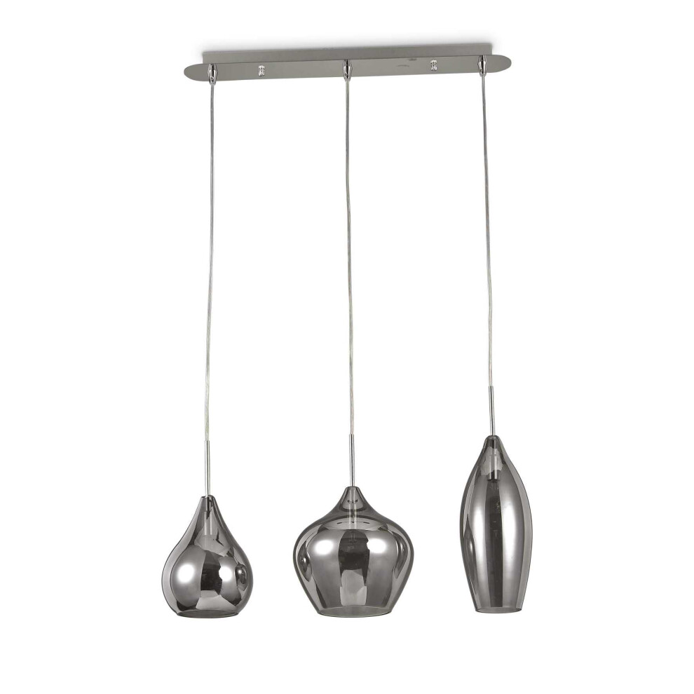 Ideal Lux Soft - 3 Light Hanging Ceiling Pendant Light Grey, E14-image-OPC-PF5JW75-NEW