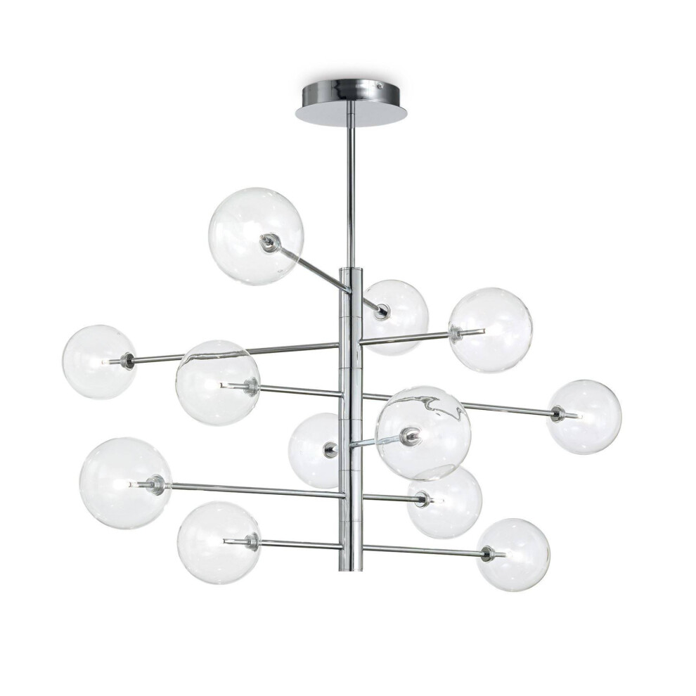 Lux General Lighting Light Ideal Lux Equinoxe - 12 Multi Arm Ceiling Pendant Chrome