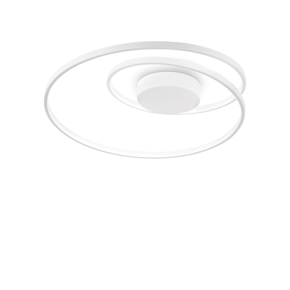 Ideal Lux OZ Dimmable Swirl Integrated LED Semi Flush Light White, 3000K-image-OPC-PF5JXG9-NEW