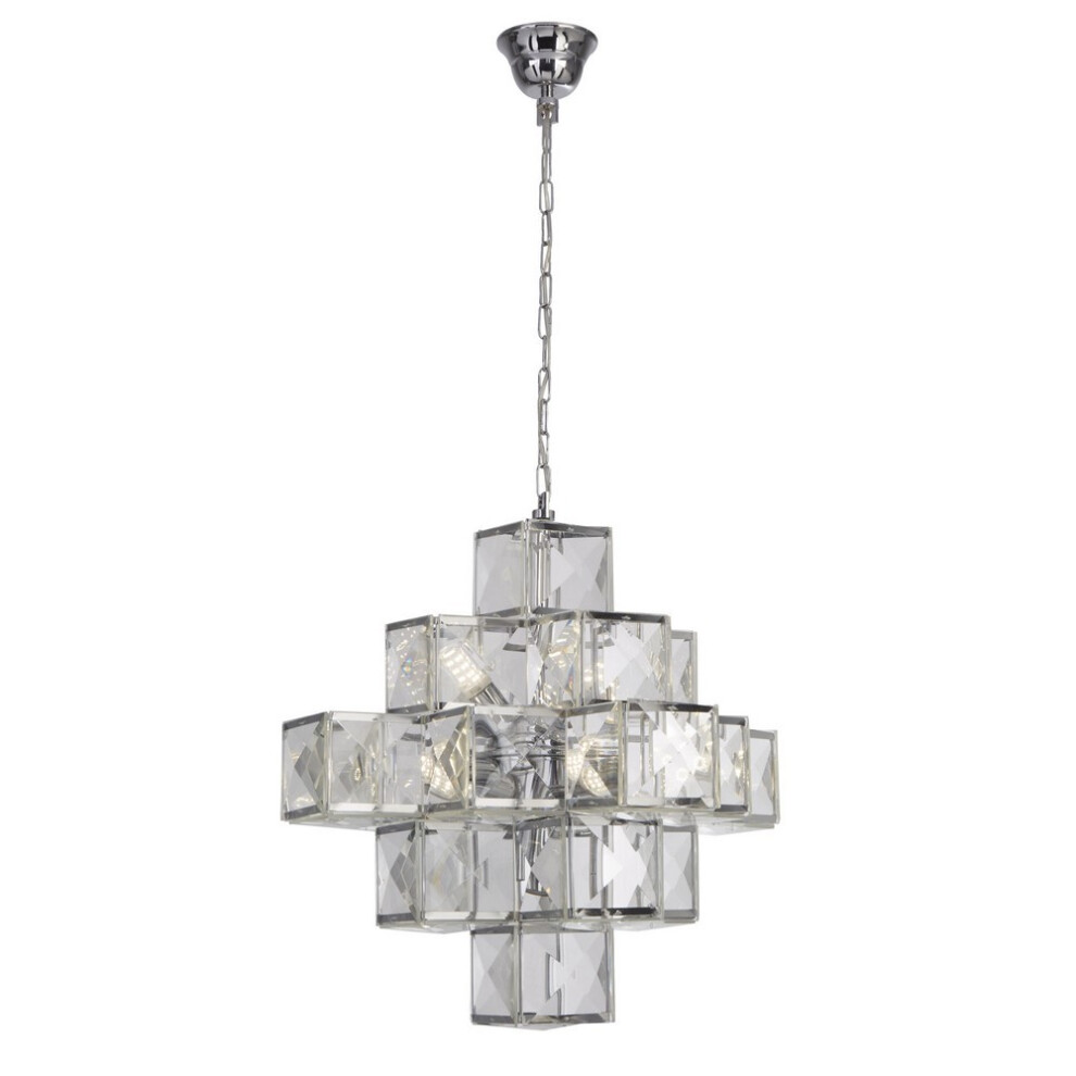 Searchlight Light Search Glacier - Acryclic Ceiling Pendant - Chrome Size 7