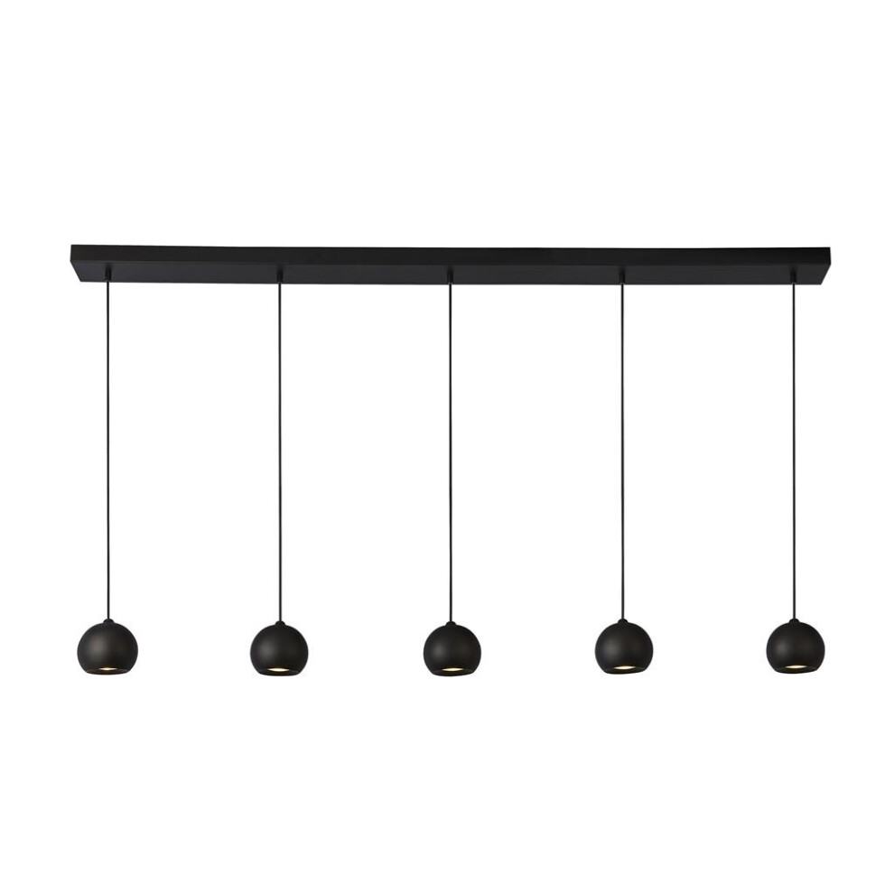 Searchlight Eindhoven 5 Light Matt Black Bar Pendant