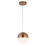 Searchlight Searchlight Marbles LED Pendant Copper, Crushed Ice Shade 1