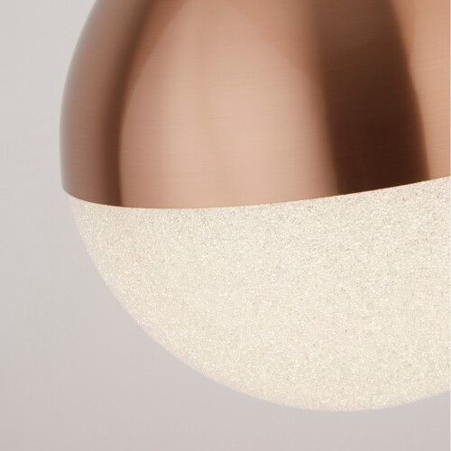Searchlight Searchlight Marbles LED Pendant Copper, Crushed Ice Shade 2
