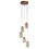 Searchlight Searchlight Cyclone 5 Light Pendant Bronze, Champagne Glass 2