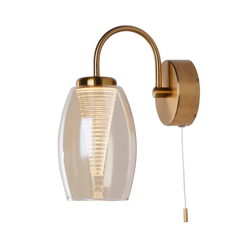 Searchlight Cyclone Wall Light Bronze, Champagne Glass