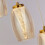 Searchlight Searchlight Cyclone 5 Light Pendant Bronze, Champagne Glass 3
