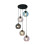 Searchlight Searchlight Mardi Gras II 5 Light Pendant Black, Coloured Glass 1