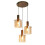 Searchlight Searchlight Sweden 3 Light Multi,Drop Pendant Mocha, Amber Glass 1