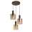 Searchlight Searchlight Sweden 3 Light Multi,Drop Pendant Mocha, Amber Glass 2