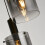 Searchlight Searchlight Sweden 3 Light Multi,Drop Pendant Black, Smoked Glass 3