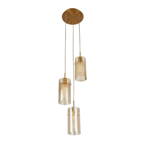 Searchlight Searchlight Duo III 3 Light Multi,Drop Bronze, Champagne Glass 1
