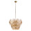 Searchlight Searchlight Wagon Wheel 9 Light Pendant Bronze Amber Glass 2