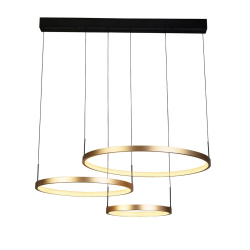 Searchlight Searchlight Grace 3 Ring Pendant Black, Gold Metal