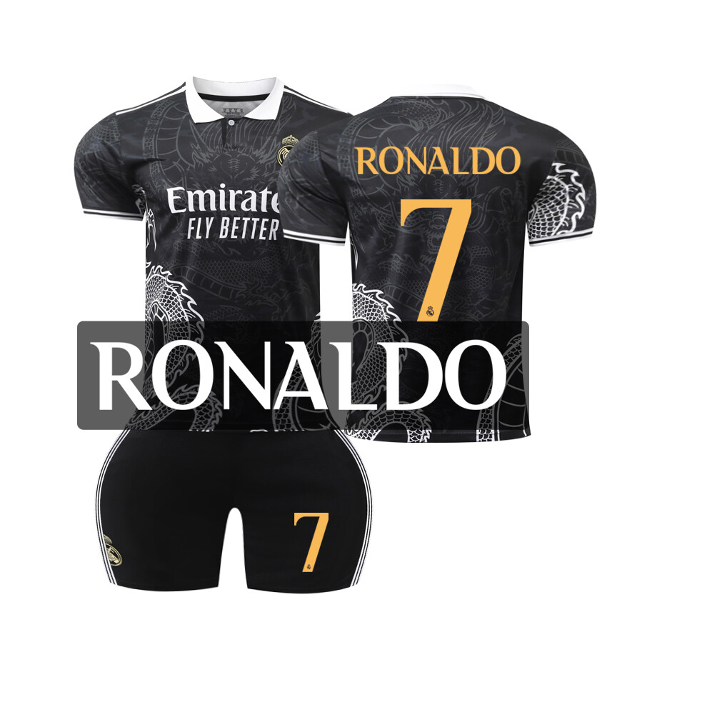 (26, Black 7C) 2025 Mens Kids Football Jersey RONALDO 7# BELLINGHAM 5# RODRYGO 11# KROOS 8# Soccer Uniforms