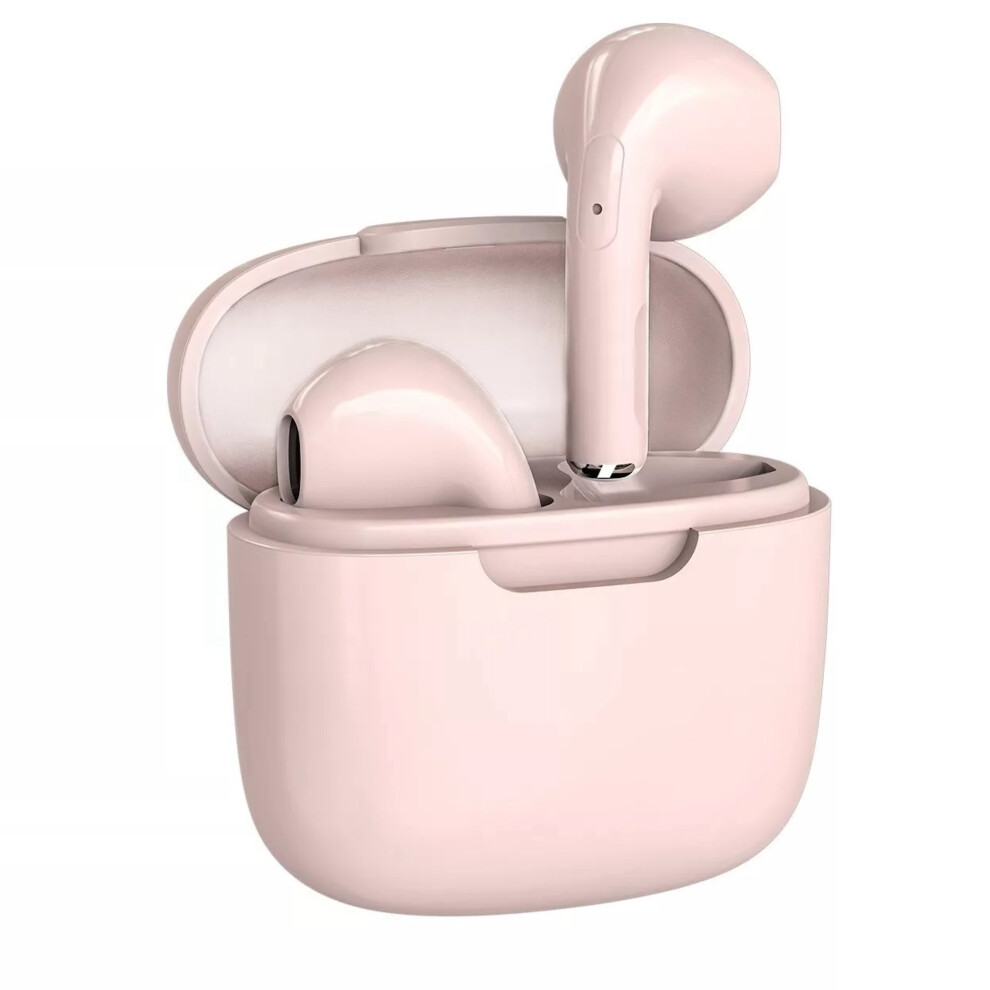 (PINK) Bluetooth Earphones TWS Wireless Headphones