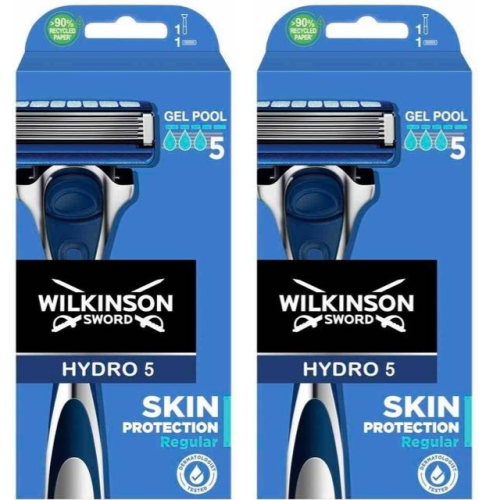 Wilkinson Sword WILKINSON SWORD Hydro 5 Skin Protection Men Razor Handle + 1 Blade x 2 Boxes