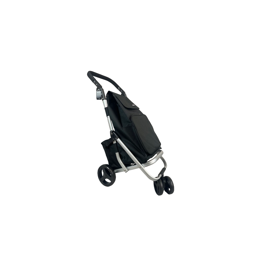 (Black) Hampton&Stewart 4 Wheel Maneuverable Shopping Trolley