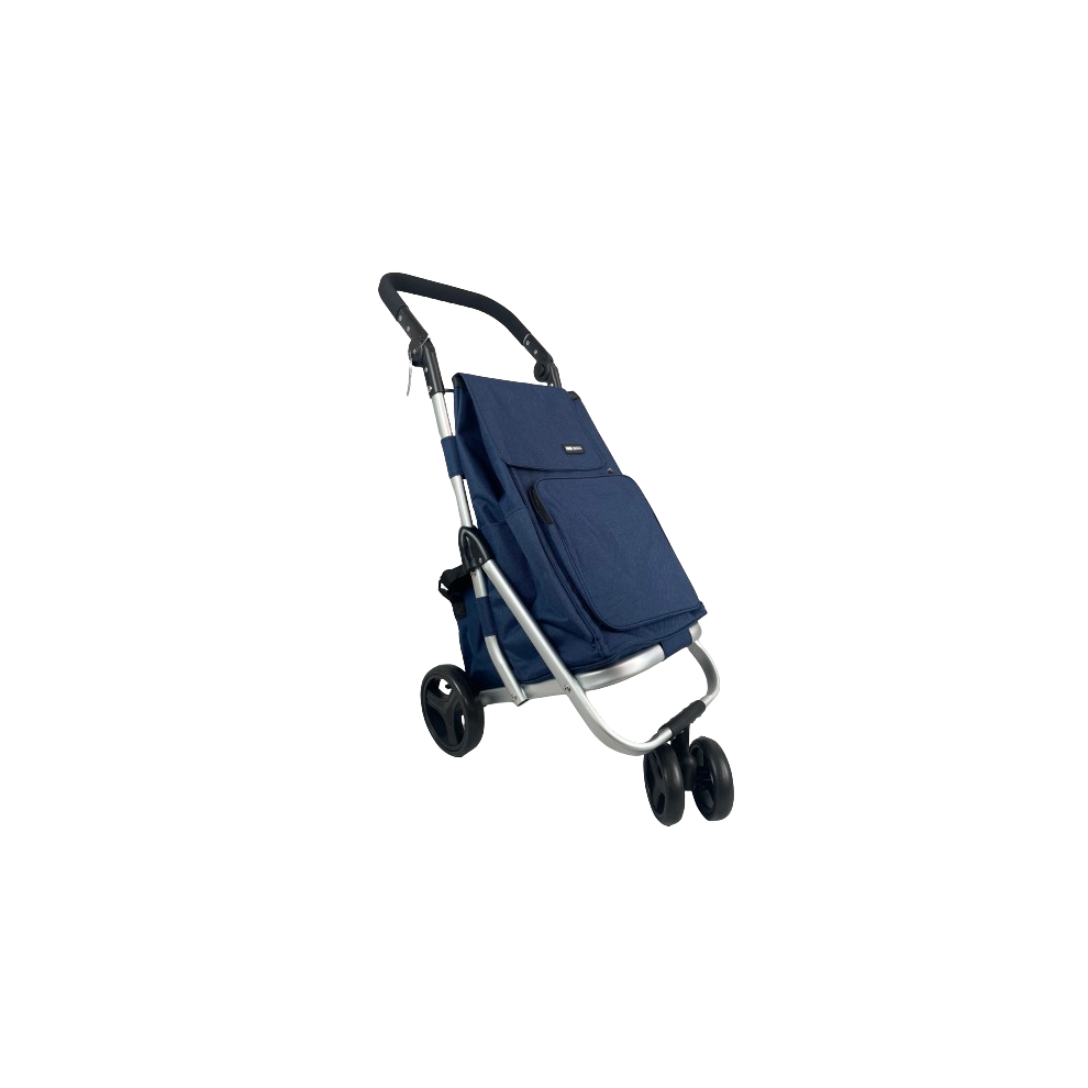 (Navy) Hampton&Stewart 4 Wheel Maneuverable Shopping Trolley