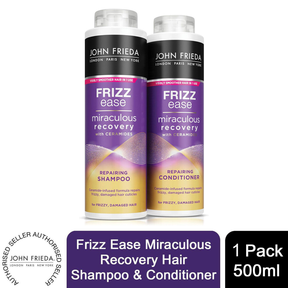 John Frieda Frizz Ease Miraculous Recovery Hair Shampoo & Conditioner Duo, 500ml