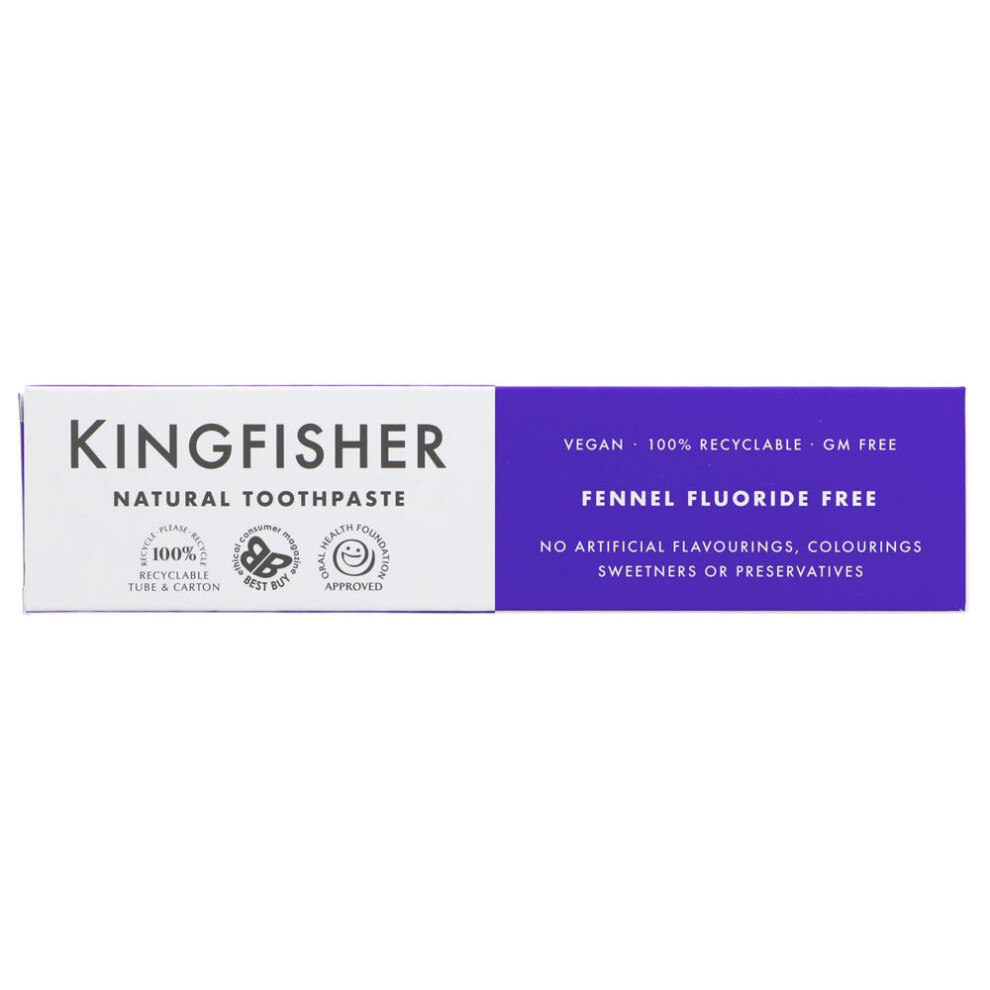 Kingfisher Fennel Fluoride Free Toothpaste 100Ml